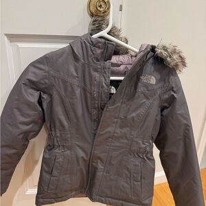 The North Face Kids Charcoal Puffer Jacket